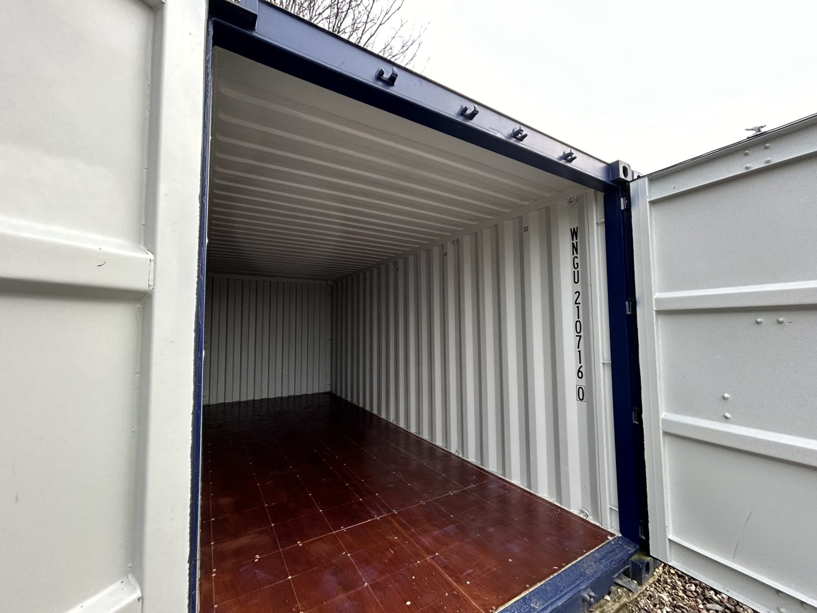 A typical immaculate shipping container