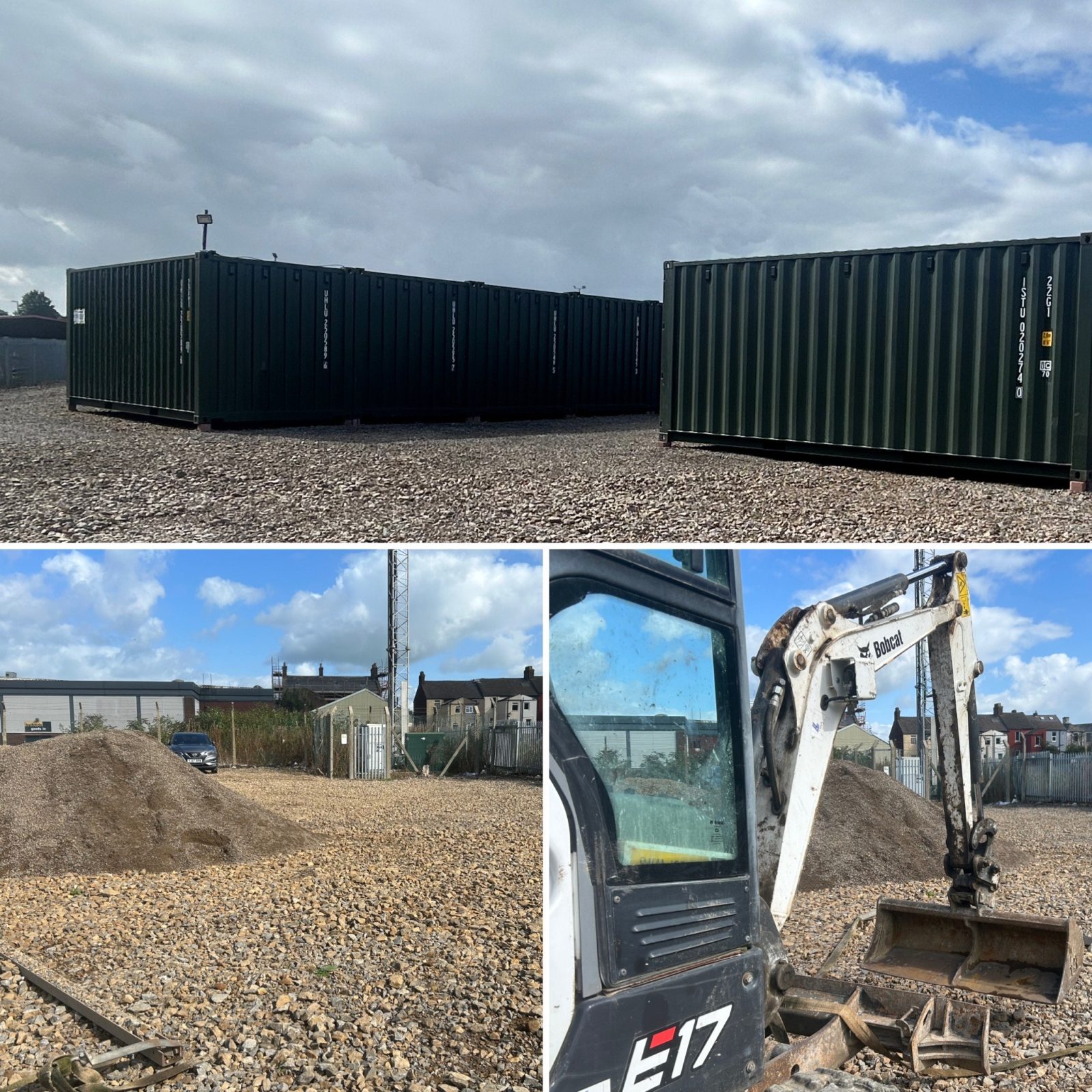 Groundworks with digger taking place at Carlisle