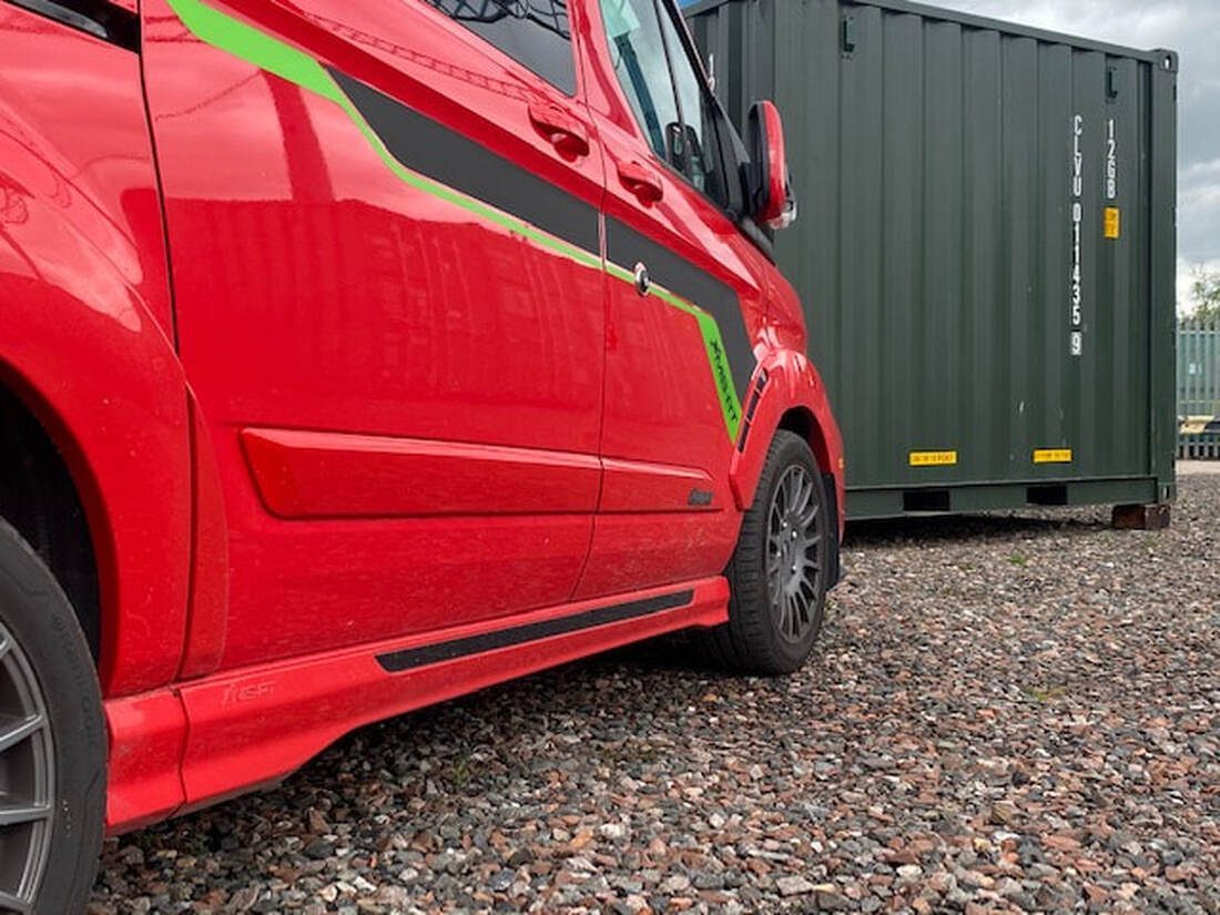 small van on a self storage facility
