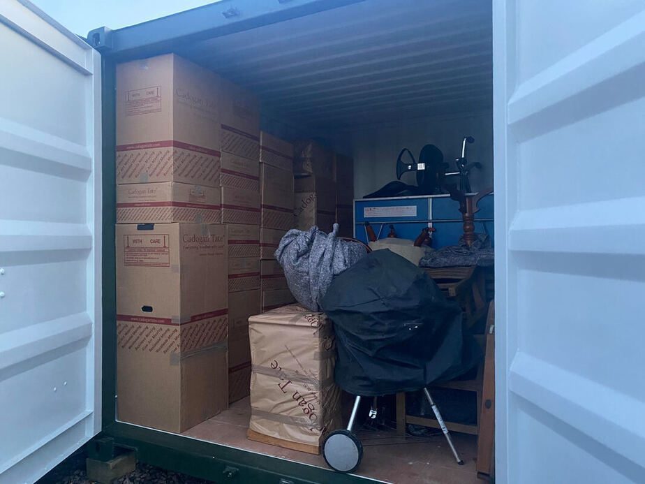 storage units with contents inside them