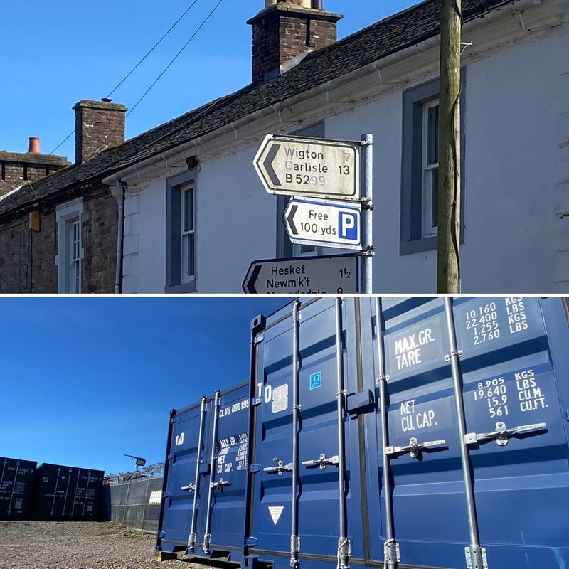 shipping container in cumbria