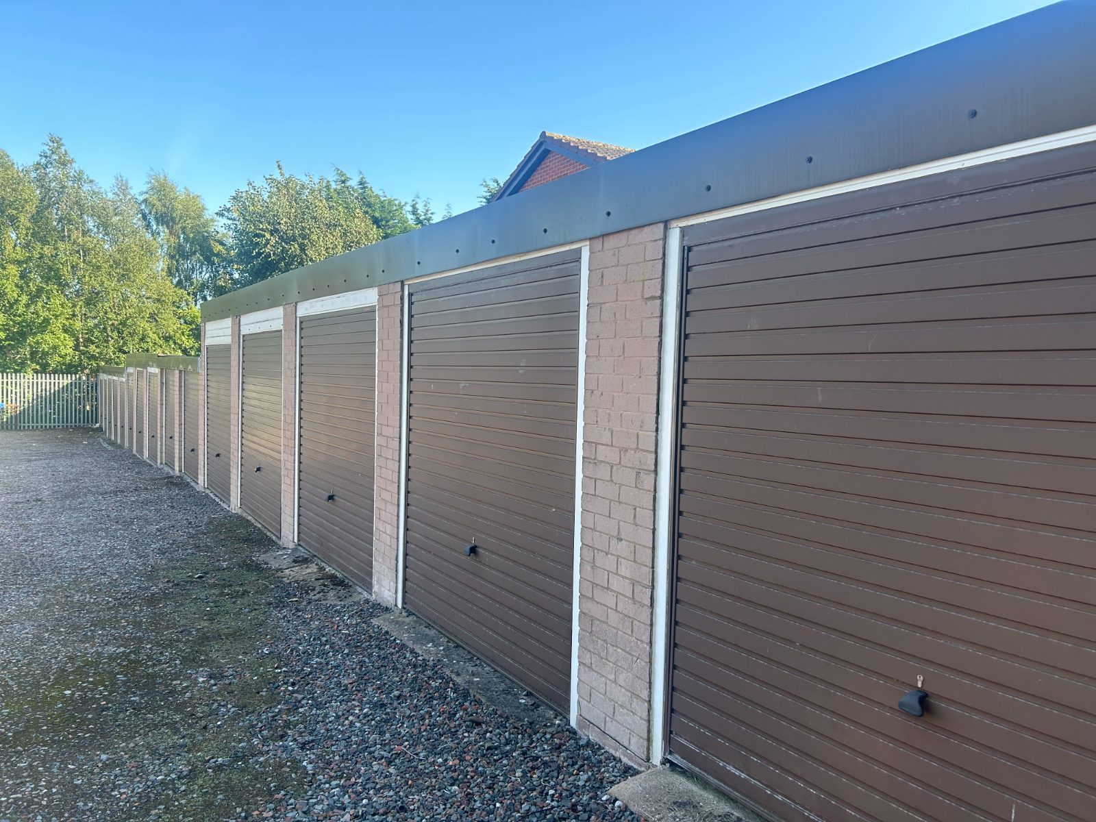 a row of lock up garages in Carlisle