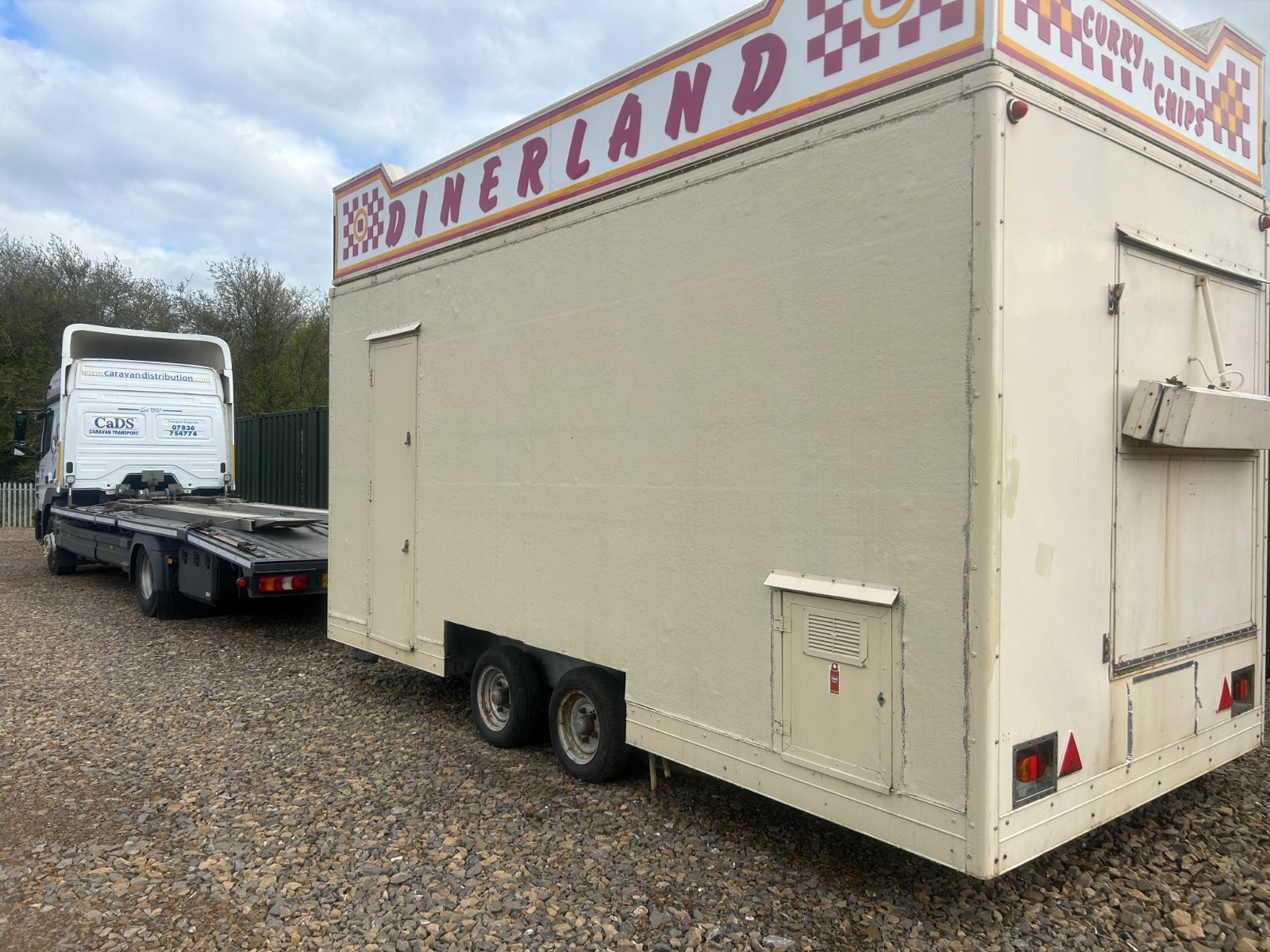 mobile catering unit parked on our storage site