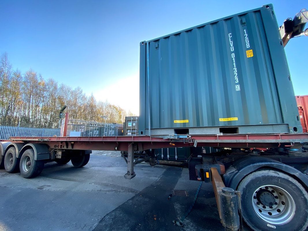 10 foot ISO container on HGV