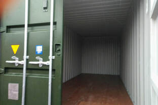 interior of storage shipping container